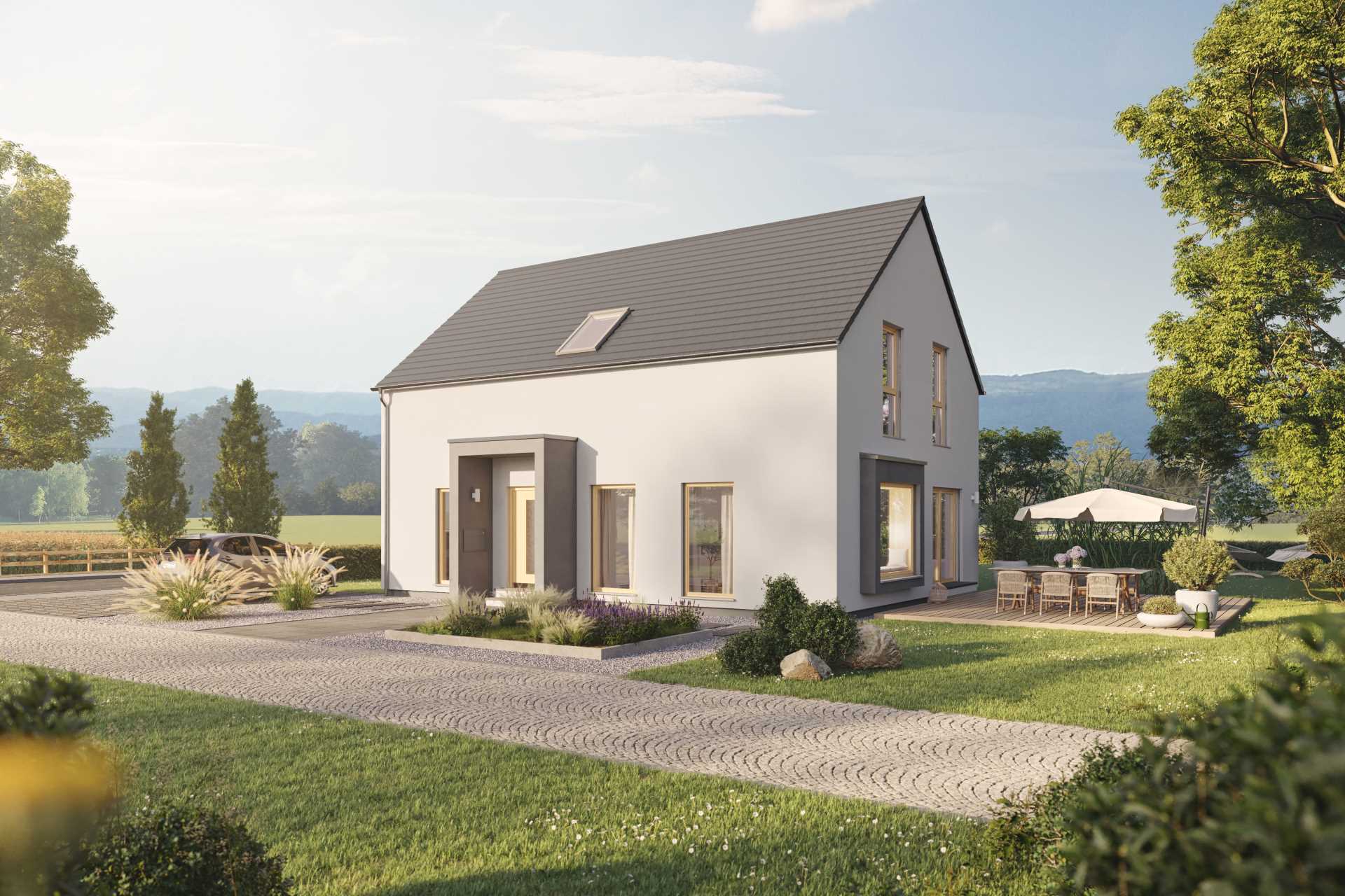FingerHaus, Hauskonzept LIV, Fertighaus, Außenansicht