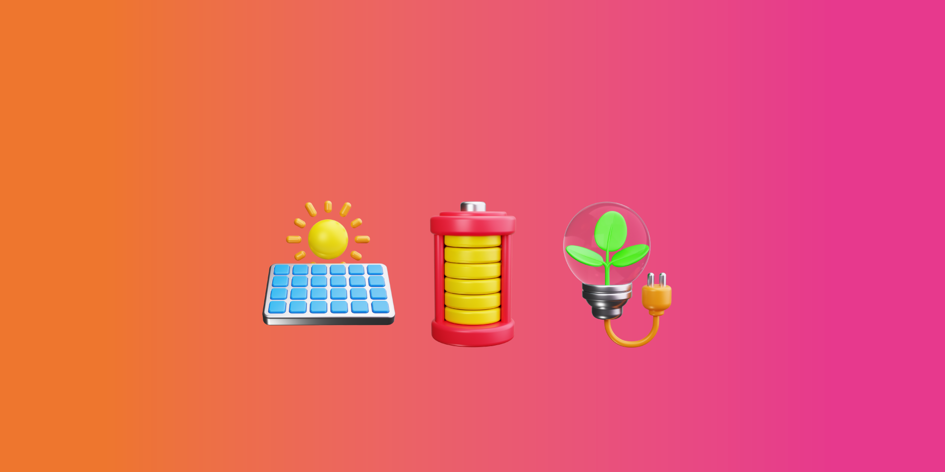 Headergrafik zum Null-Energiekosten-Paket von FingerHaus mit Symbolen für Photovoltaik, Stromspeicher und nachhaltige Energie auf farbigem Verlaufshintergrund.