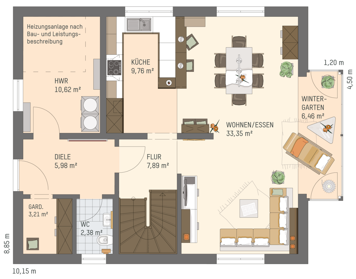 Grundriss FingerHaus Einfamilienhaus MEDLEY 200 B mit Wintergarten