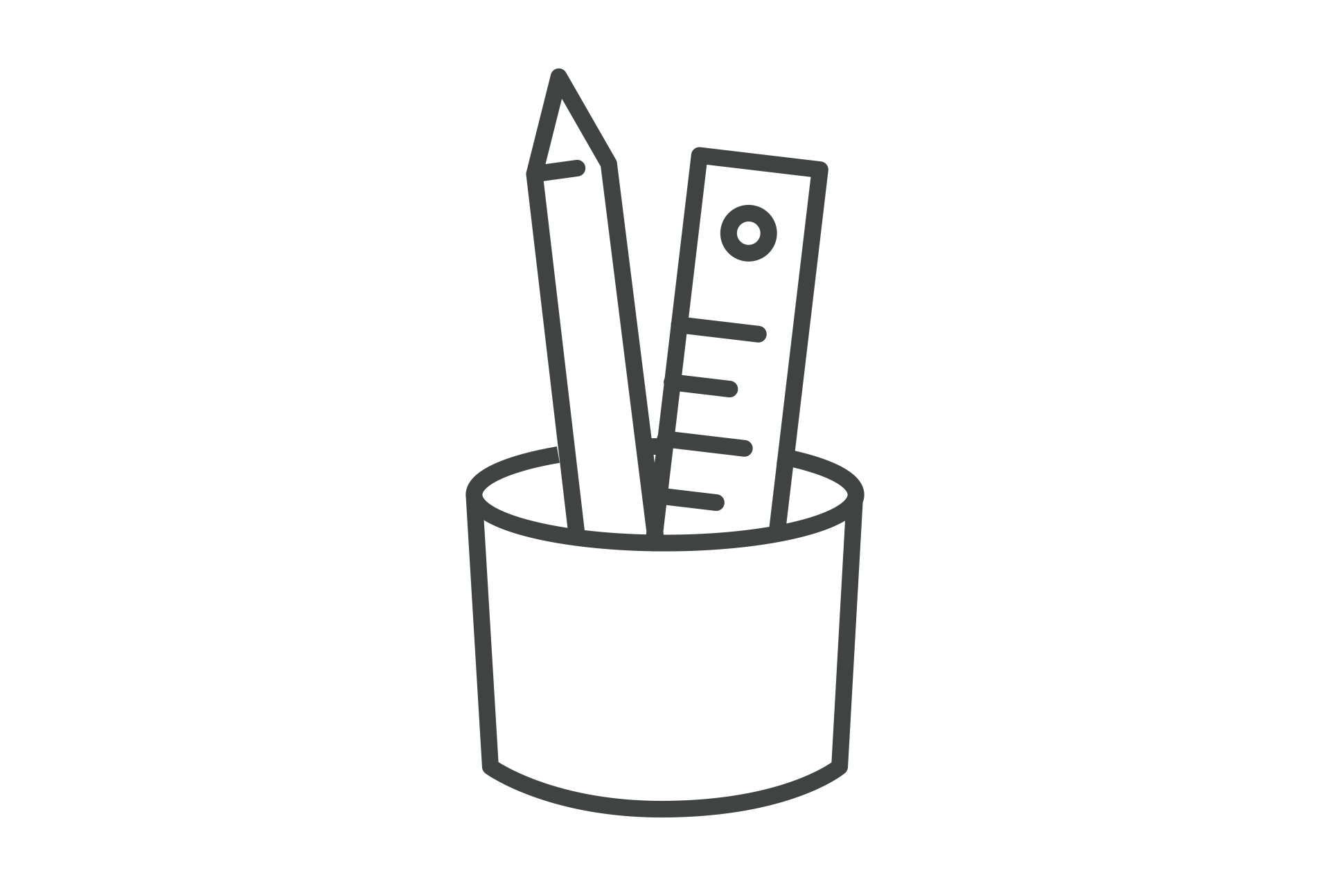 Icon mit Stift und Lineal, Symbol für individuelle Architektenleistung bei FingerHaus.